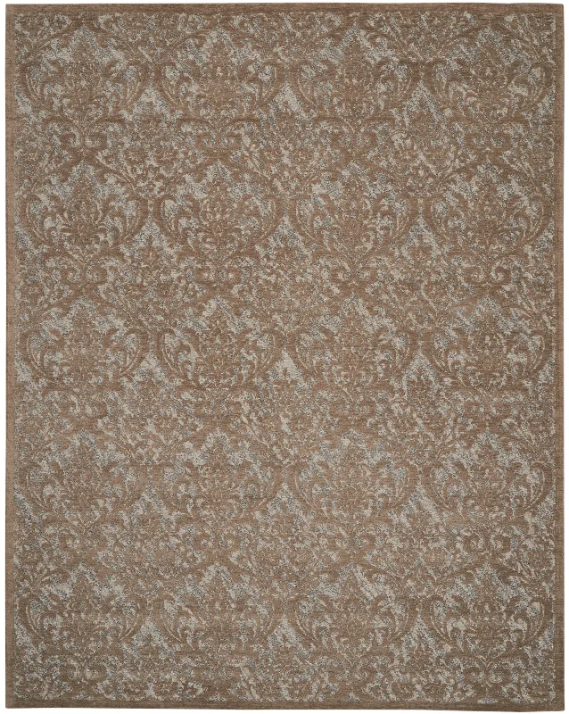 carpet for trendy home spaces-Nourison Damask DAS02 Grey Area Rug