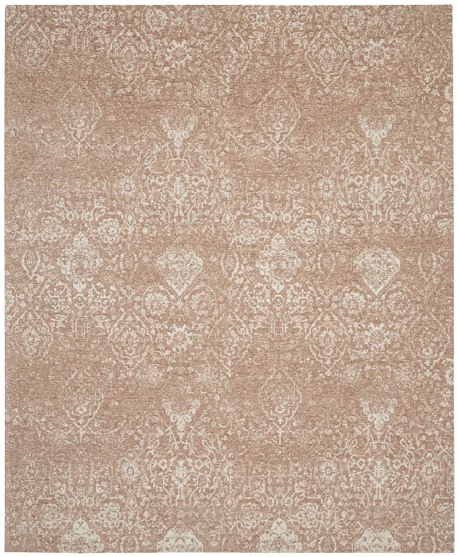 carpet for eclectic interior styles-Nourison Damask DAS06 Beige Ivory Area Rug