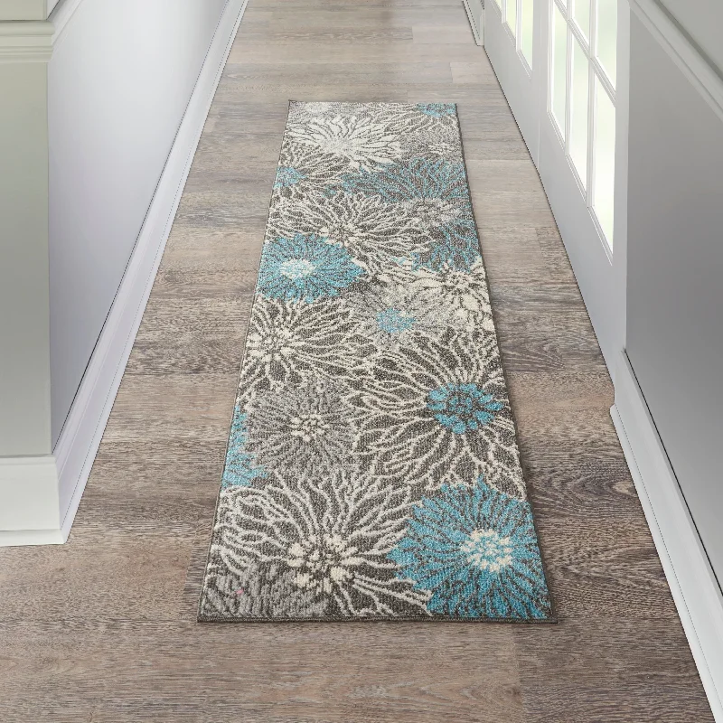 carpet for soft and elegant feel-Nourison Passion Abstract Modern Floral Area Rug