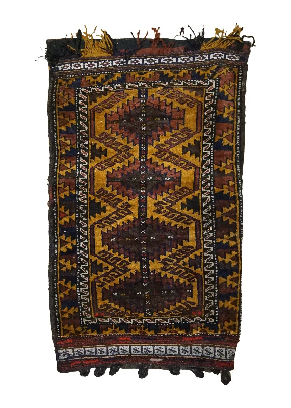 Are cervical pillows good for seniors-Oriental Rug Afghan Handmade Pillow Tribal 1'10"x3'3" (2x3) Yellow/Gold Brown Bag Geometric Design #A33692