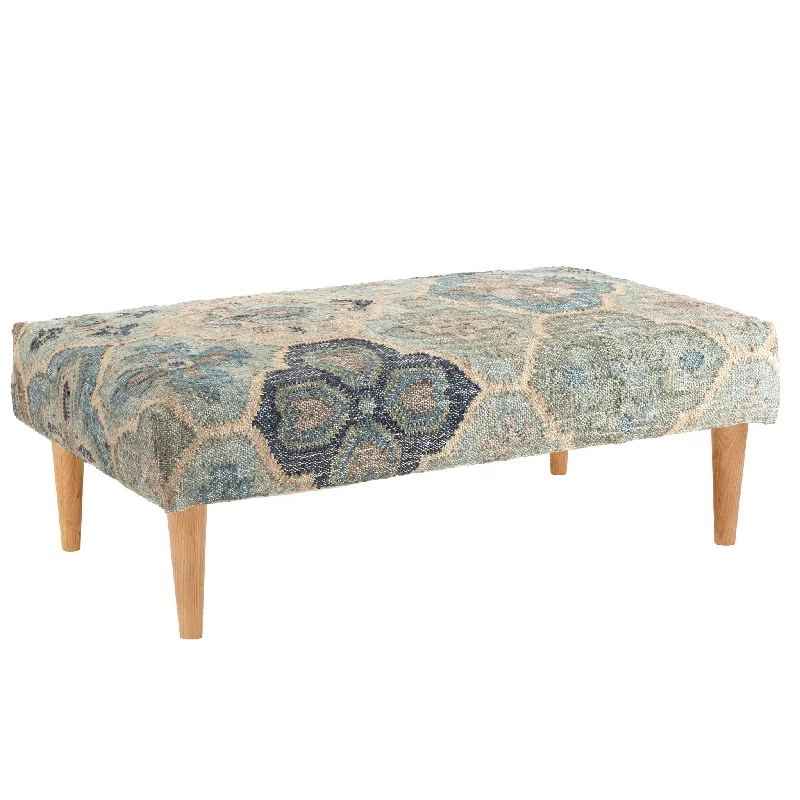 carpet for a timeless and elegant home-Pali Blue Rug Ottoman