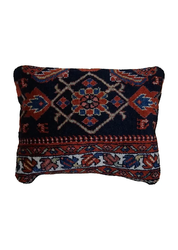 Weight options for latex pillows-Persian Rug Mahal Handmade Pillow Tribal 1'3"x1'3" (1x1) Blue Red Floral Herati Design #A33772