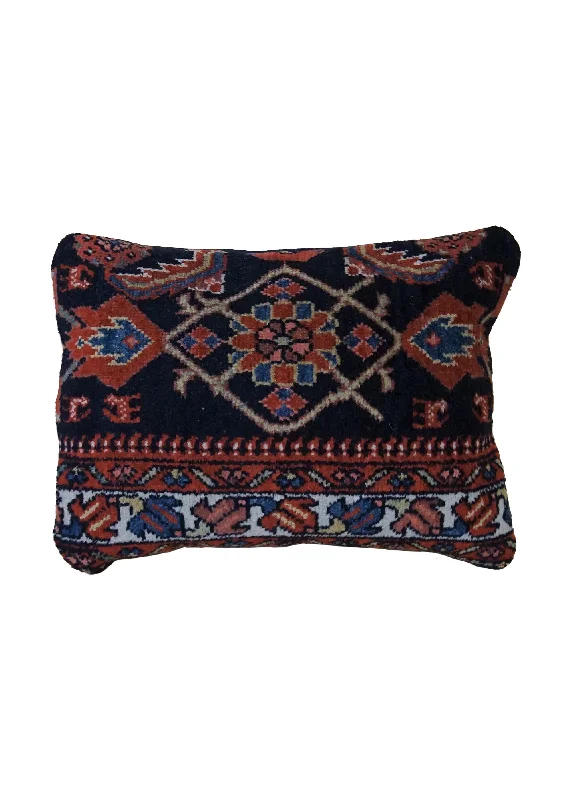 Elasticity design of memory pillows-Persian Rug Mahal Handmade Pillow Tribal 1'1"x1'6" (1x2) Blue Red Floral Herati Design #A33770