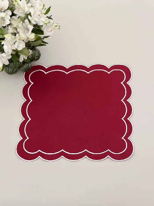 Durability design of latex pillows-Pillow Burgundy placemat