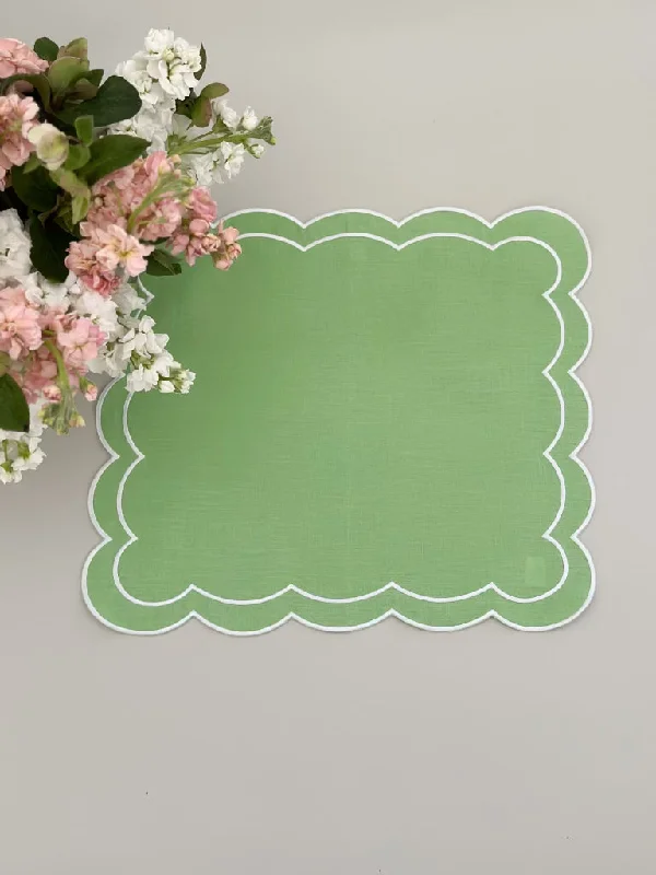 Breathable design of buckwheat pillows-Pillow Lime green placemat