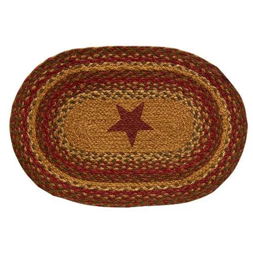 carpet for a casual yet refined living space-Cinnamon Star Braided Placemat