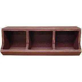 carpet for providing natural ambiance-Country Nesting Box Wooden Horizontal Bin, Sturbridge Red 18"