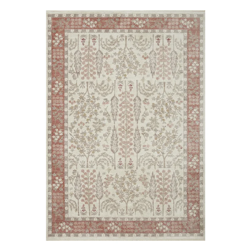 carpet for creating a chic and stylish mood-Rifle Paper Co. x Loloi Holland Rust Rug