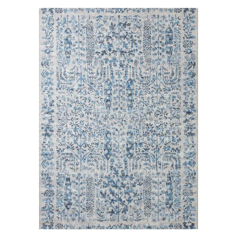 carpet for achieving a contemporary feel-Rifle Paper Co. x Loloi Maison Blue Rug