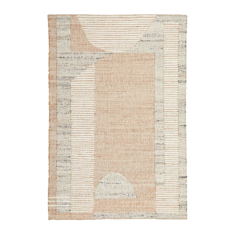 carpet with playful patterns-Sahara Soro Rug (Natural)