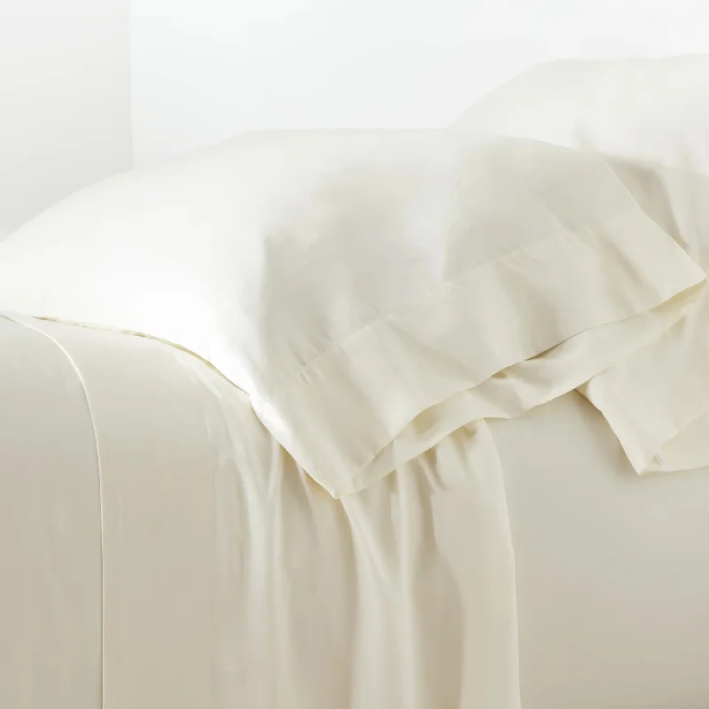 How to pick a cooling cervical pillow-Silken Solid Ivory Pillowcases