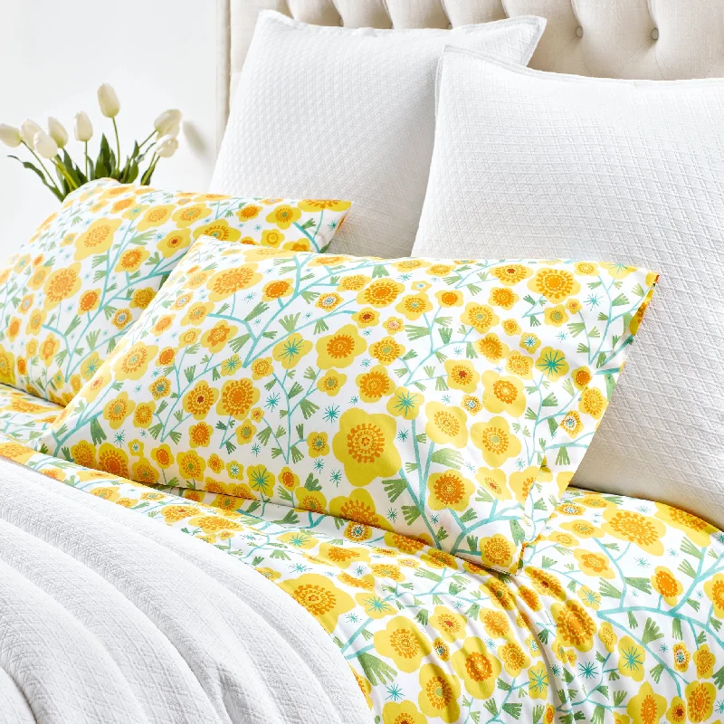 Are cervical pillows suitable for kids-Silly Sunflowers Yellow Pillowcases