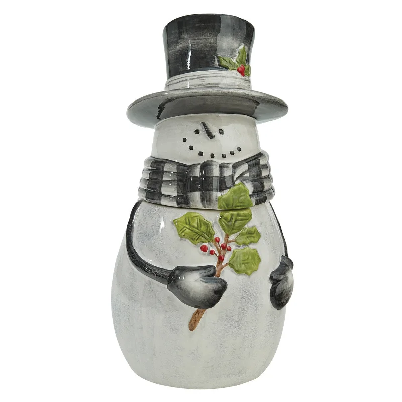 carpet for adding character to space-Sketchbook Snowman Cookie Jar