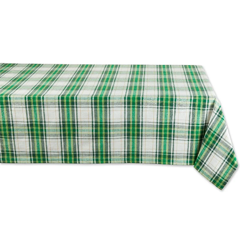 carpet for warm and inviting spaces-St Paddy Plaid Tablecloth -  52 X 52