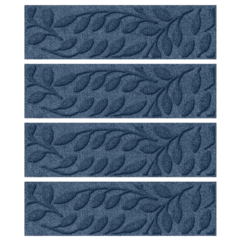 carpet for adding warmth to rooms-WaterHog Brittney Leaf 8.5"x30" Indoor/Outdoor Stair Treads Set/4 - 8.5x30