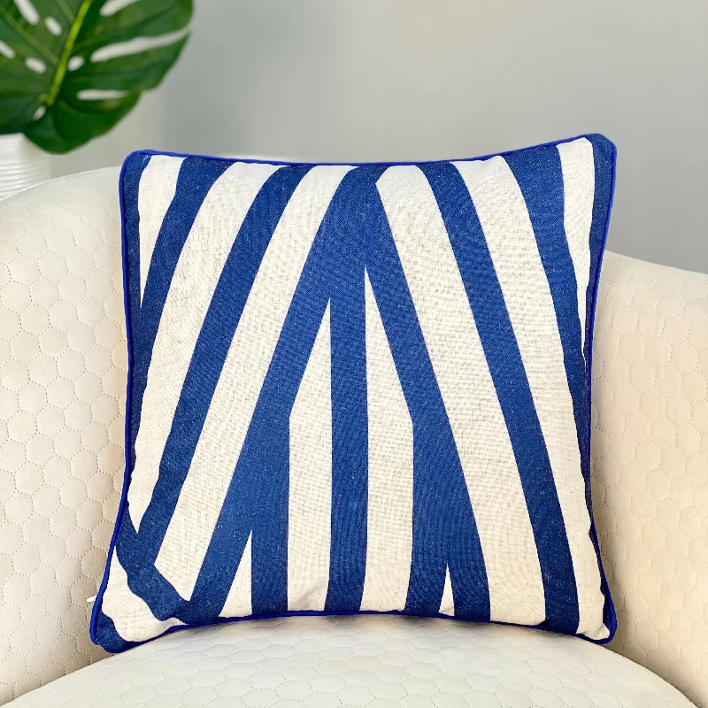 Pillow height and blood circulation-Classic Blue Stripes Pillow