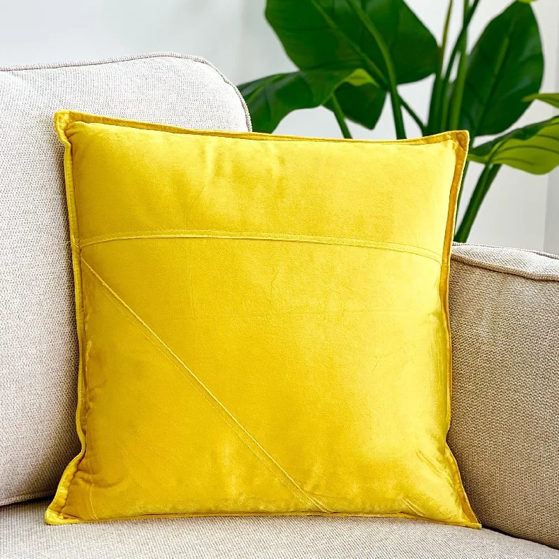 Tips for matching pillows and pillowcases-Bright Corner Yellow Pillow