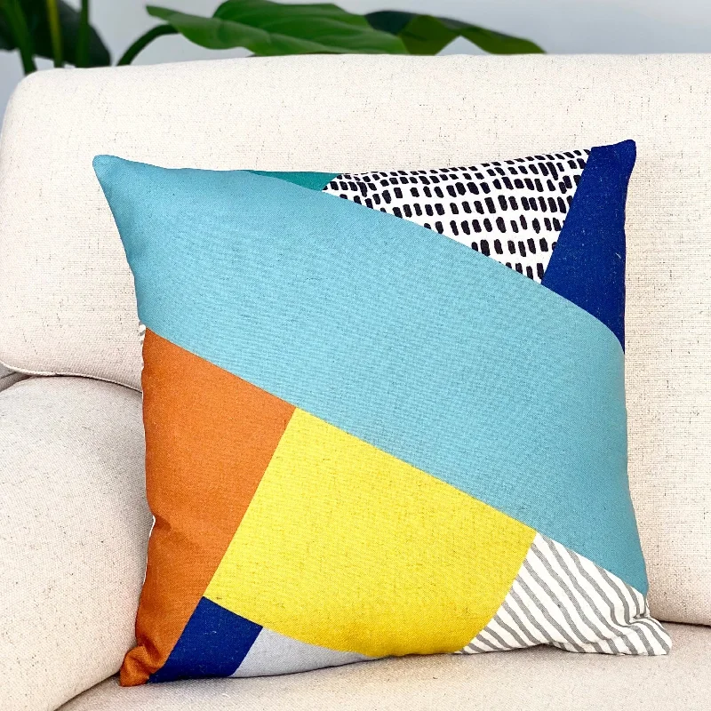 Dust-proofing latex pillows-Multicolor Puzzle Printed Pillow