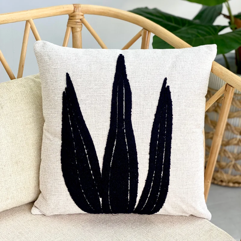 Are memory pillows good for seniors-Embroidered Black Leaves Pillow