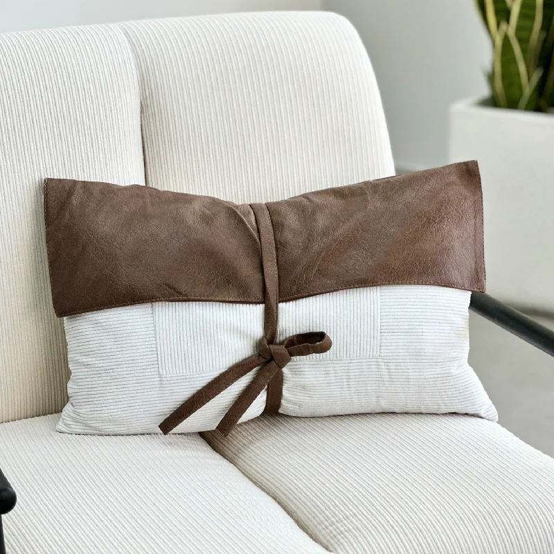 Best pillows for cervical spondylosis-Envelope Brown & White Long Pillow