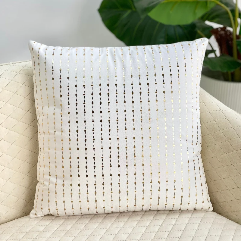 How to measure pillow height-Golden Dots Snow White Pillow