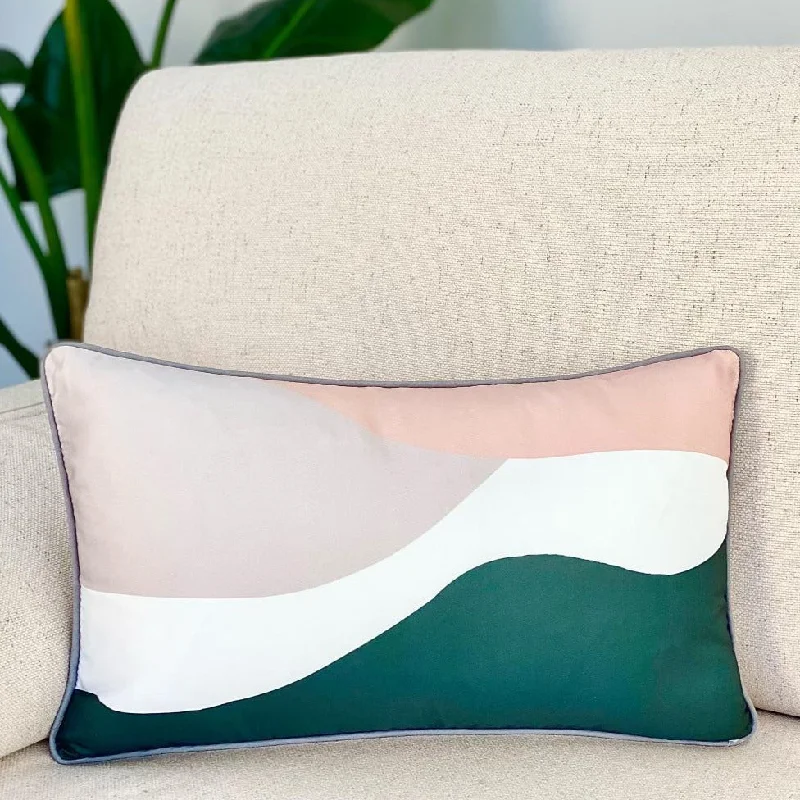 Are buckwheat pillows good for summer-Green and Pink Levels Abstract Printed Pillow