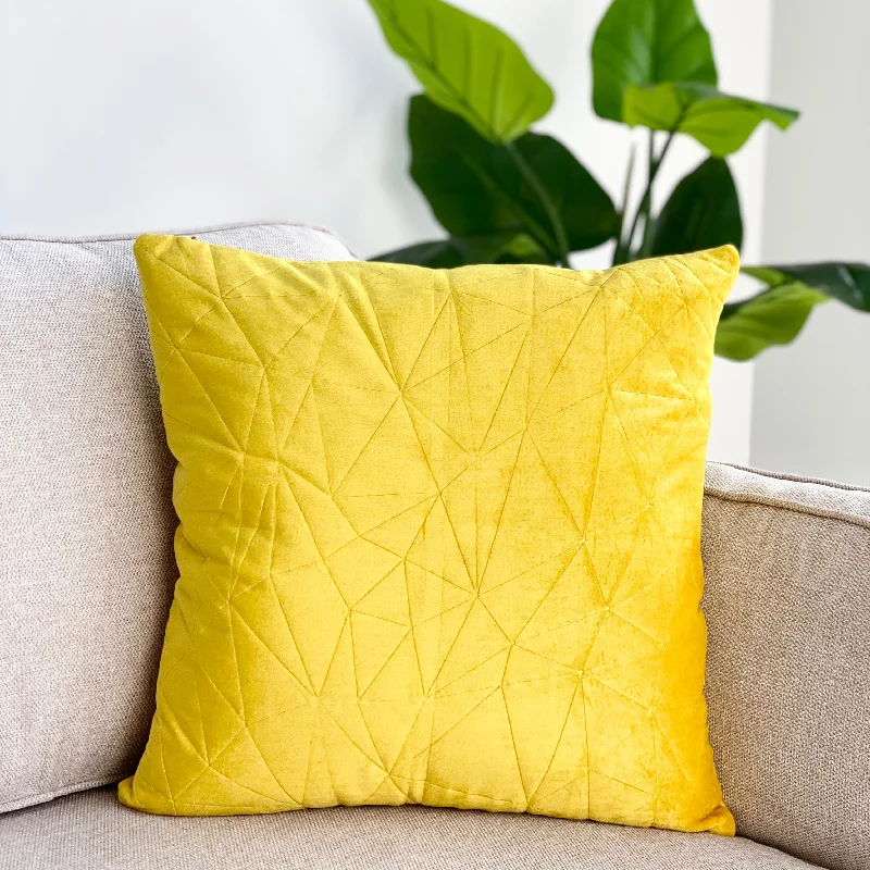 How to pick an antibacterial memory pillow-Triangle Quilted Yellow Pillow