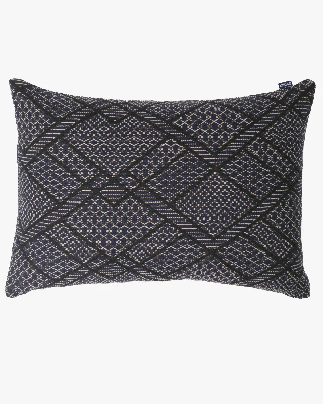 Are cervical pillows good for seniors-Kiriko Original Pillow, Navy with Black Diamond Patterns and White