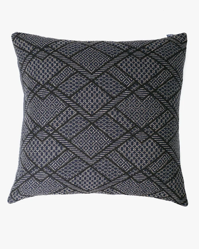 Choosing buckwheat pillow weight-Kiriko Original Pillow, Navy with Black Diamonds and White patterns