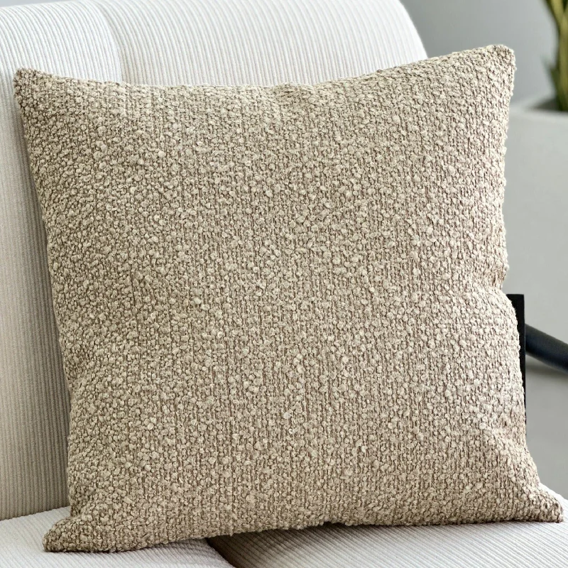 How to pick a cool cervical pillow-Large Bouclé Sand Square Pillow