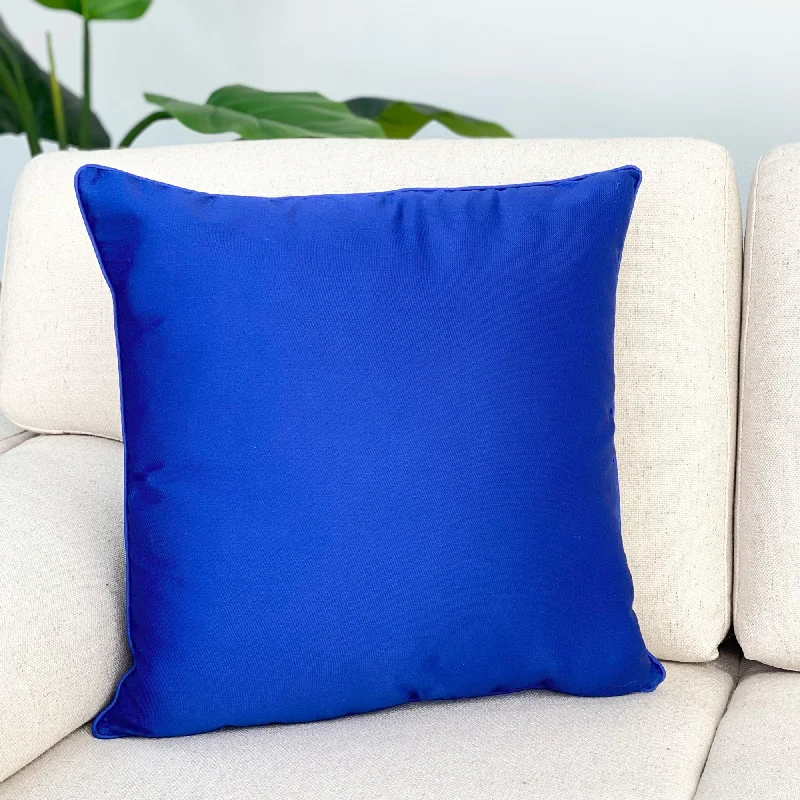 How to make a buckwheat pillow by hand-Classic Blue Solid Pillow