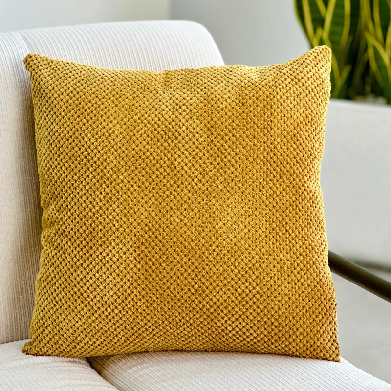 How pillows correct sleep posture-Solid Tuscany Yellow Mesh Pillow