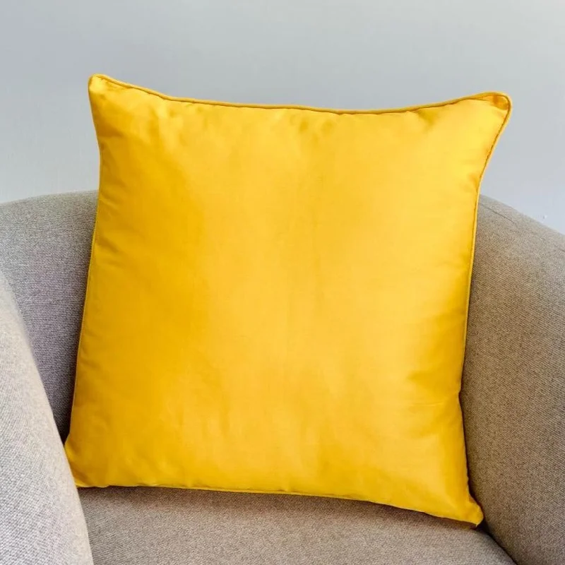 How to choose a hypoallergenic pillow-Solid Yellow Pillow