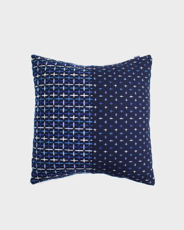 How pillows relieve neck fatigue-Kiriko Original Pillow, Split Indigo, Blue and White Jyuji