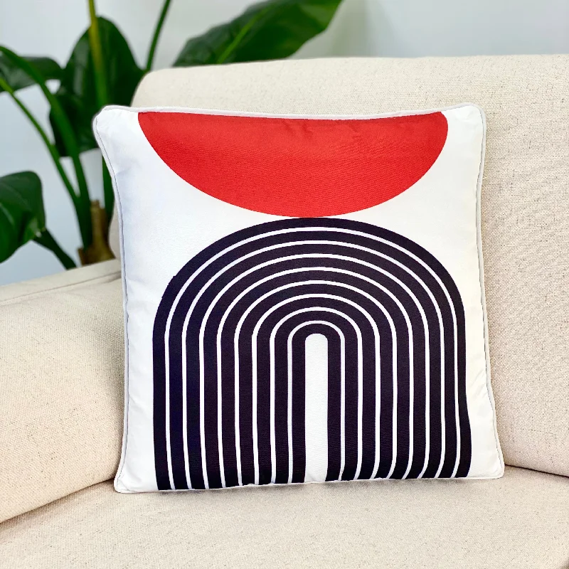 Proper use of cervical pillows-Sun Red Race Abstract Printed Pillow