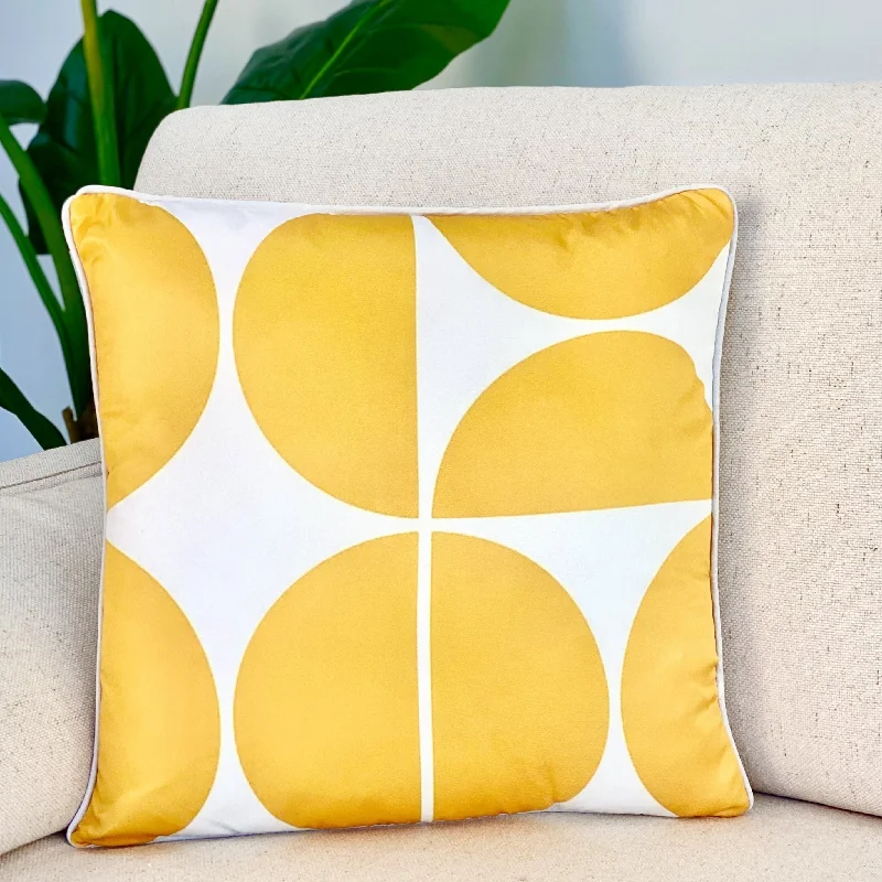 Softness comparison of latex pillows-Yellow Arch Printed Pillow