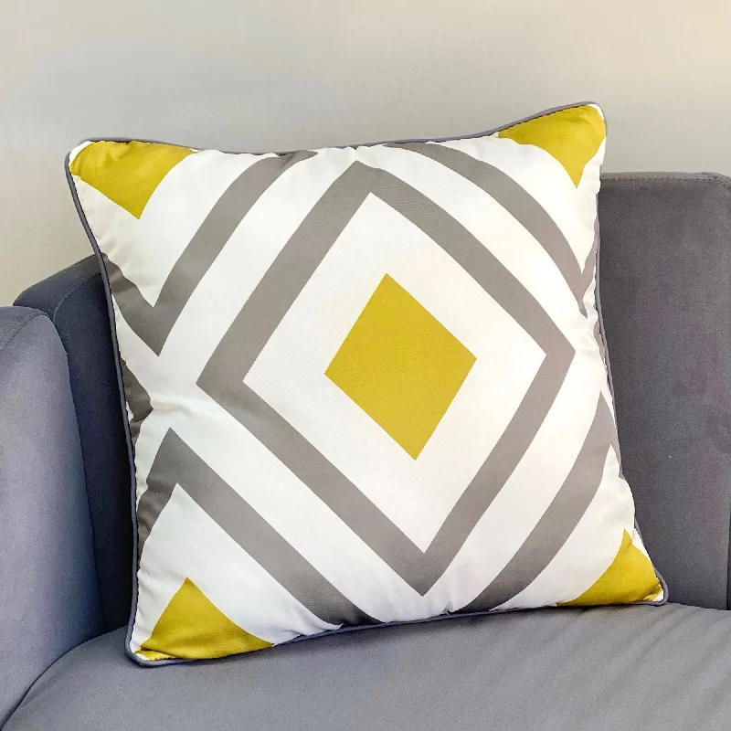 Are memory foam pillows good for back sleepers-Yellow Gray Diamond Pillow