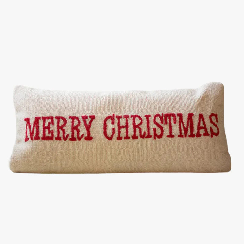 Firmness testing for latex pillows-Merry Christmas Long Lumbar Pillow