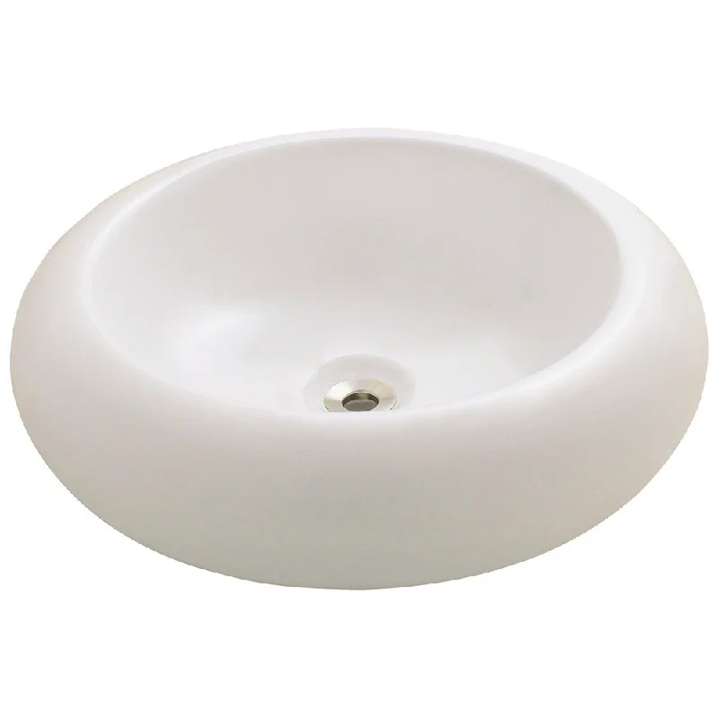 Adjusting latex pillow softness-Polaris Sinks P021VB Bisque Pillow-top Porcelain Vessel Sink