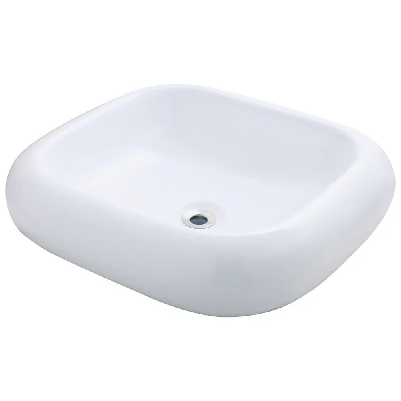 How pillows adjust sleep depth-Polaris Sinks White Pillow Top Porcelain Vessel Sink