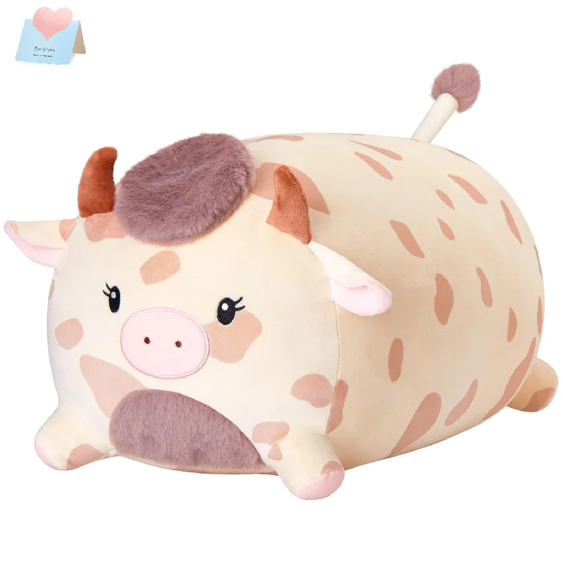 How to pick an antibacterial buckwheat pillow-18" Cow Plush Body Pillow Kawaii Stuffed Animals Squishy Highland Cow Cute Lon