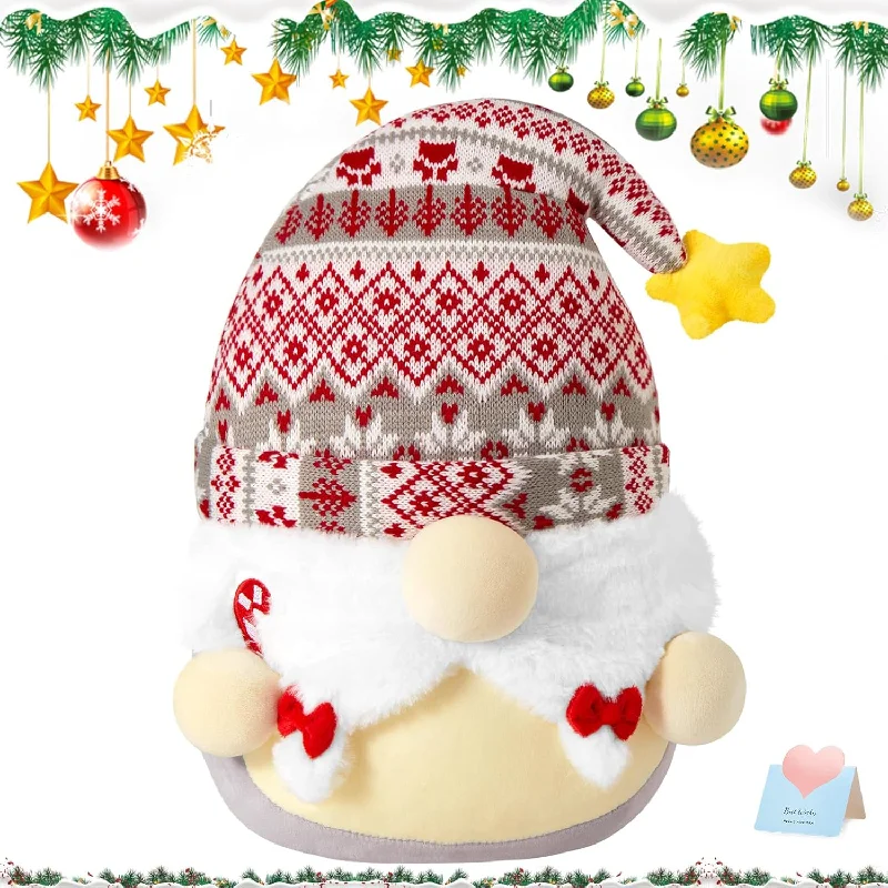 Breathable design of buckwheat pillows-Christmas Gnome Soft Plush Pillow 12 Inches Xmas Gnome Stuffed Animal For Todd