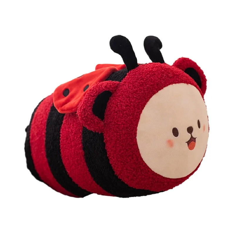 Firmness comparison of memory foam pillows-Cute Long Stuffed Ladybug Animals,Lady Bug Plush Toys Ladybird Pillow Anime Be