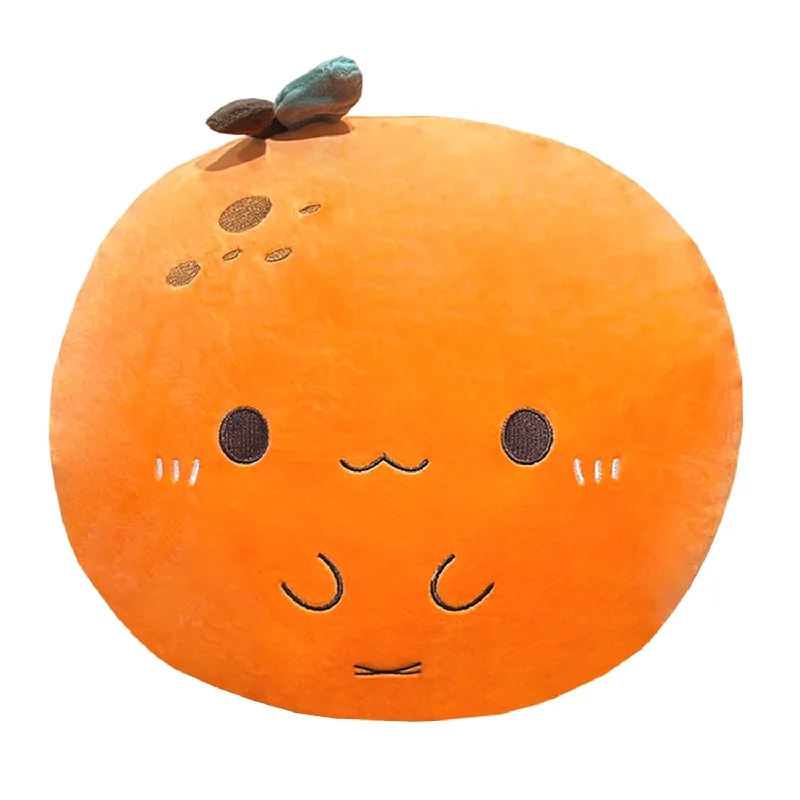 How to pick a cool cervical pillow-Orange Plush Pillow, Fruit Stuffed Animal, Food Plush Pillow With Hand Pocket,