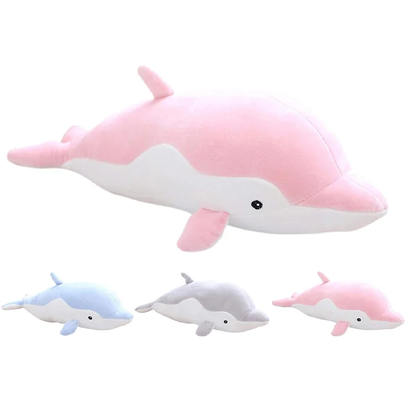 How to choose a breathable baby pillow-Soft Dolphin Plush Hugging Pillow Cute Dolphin Stuffed Animal Plushies Dolphin