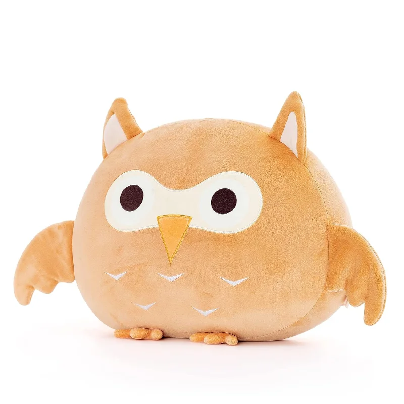 Durability options for memory pillows-Stuffed Owl Animal Plush Kids Pillow Super Soft Toys Brown 15''