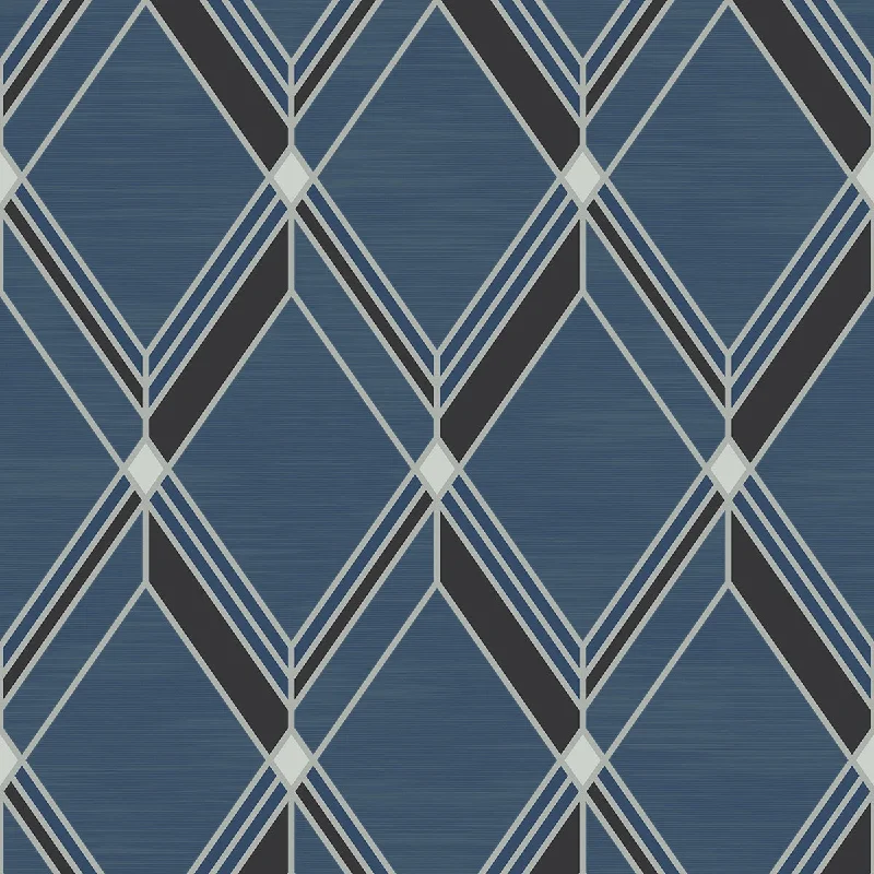 HD illustration wallpaper art-Brooklyn Diamond Blue Wallpaper