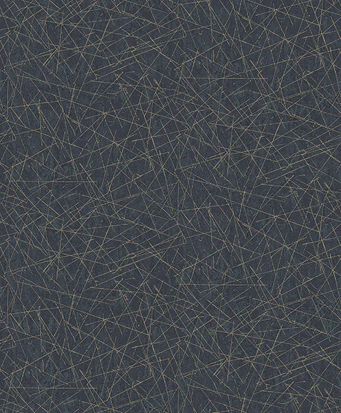 iPhone simple wallpaper free-Bulan Dark Blue Abstract Lines Wallpaper from Lumina Collection