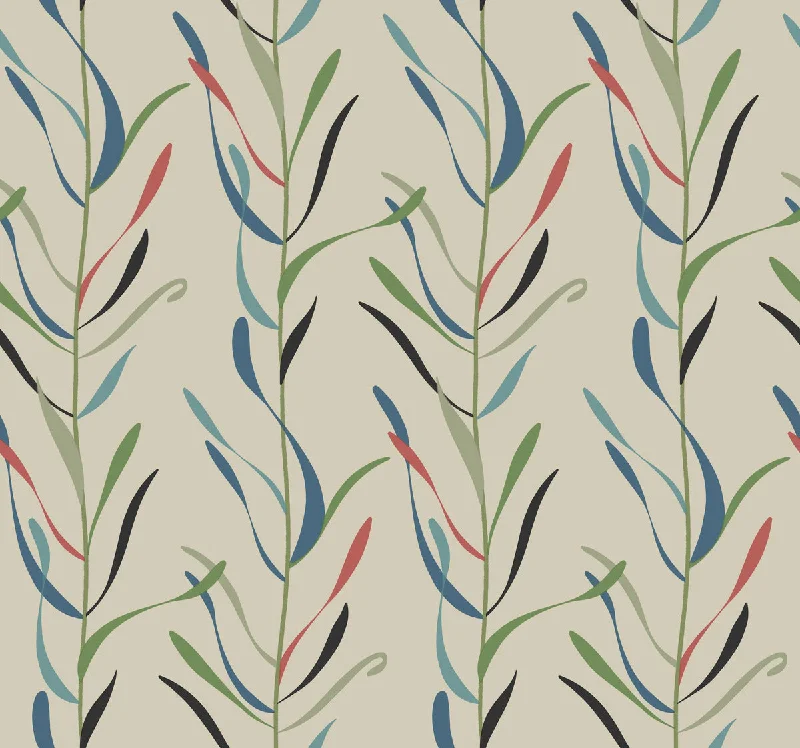 Traditional festival wallpaper design-Chloe Vine Savanna Wallpaper from the Greenhouse Collection