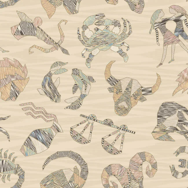 Cute bunny wallpaper images-Constellations Cream Wallpaper Missoni 4